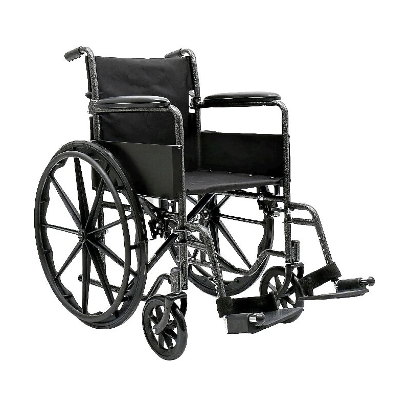 Dynarex DynaRide S1 Wheelchair, 18" x 16", Black (10254) image 1