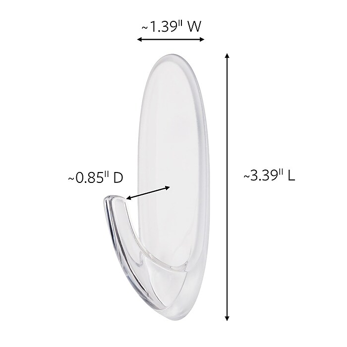 LEC Adhesive Tool Hooks – Large, 3-Pack, 4.4 Lbs Load Capacity, Black, For Walls & Smooth Surfaces