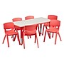 Flash Furniture Emmy Rectangular Activity Table Set, 23.625" x 47.25", Height Adjustable, Red (YU06036RECTBLRD)~#|#~579FA11F-3937-4B04-85A7C90A32F2BF89_sc7