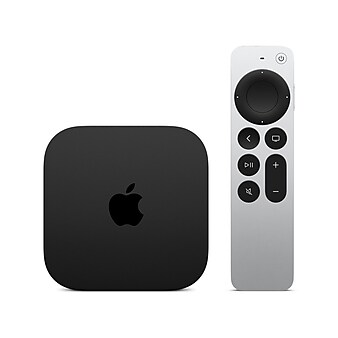 Apple TV 4K, Wi-Fi + Ethernet, 128GB, Black (MN893LL/A)