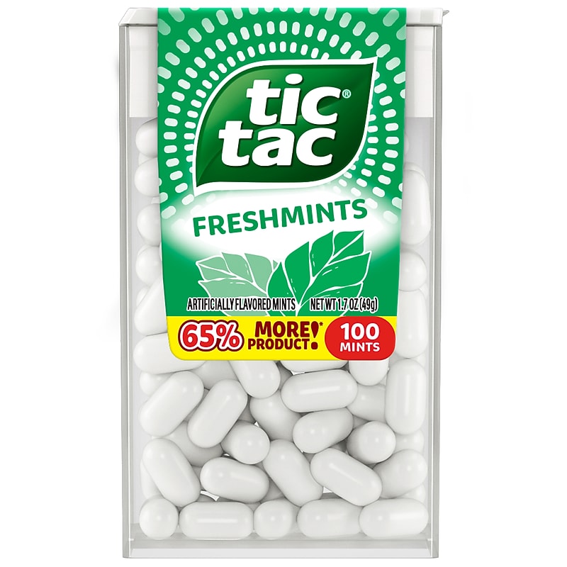 Tic Tac Freshmints, 20 oz., 100 Pieces/Pack, 12 Packs/Box (FEU00384) image 1