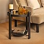 Storied Home Chic Fir Wood and Metal Tray Table, Black (EC1768)~#|#~57A91F32-222A-4AB3-9F9F14BBB489A7FC_sc7