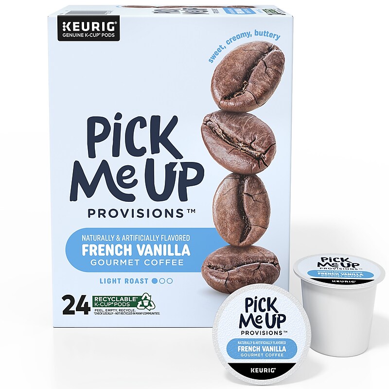 Pick Me Up Provisions™ French Vanilla Coffee Keurig® K-Cup® Pods, Light Roast, 24/Box (PM62434) image 1