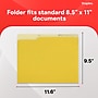 Staples File Folders, 1/3-Cut Tab, Letter Size, Assorted, 100/Pack (ST22953-CC)~#|#~57B05985-F7D7-4741-BB934B81B62ADDA7_sc7