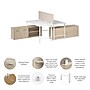 Bush Business Furniture Hustle 30"H x 60"W 2 Person Back to Back Cubicle Workstation, White/Natural Elm (HUS015WHNE)~#|#~57B49329-EB98-46CD-86A723B5DDA5C9F4_sc7