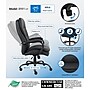 Boss Office Products CaressoftPlus Faux Leather Executive Big & Tall Chair, 400 lb. Capacity, Black (B991-CP)~#|#~57B6BECD-8367-4229-9F87AC3741A406E5_sc7