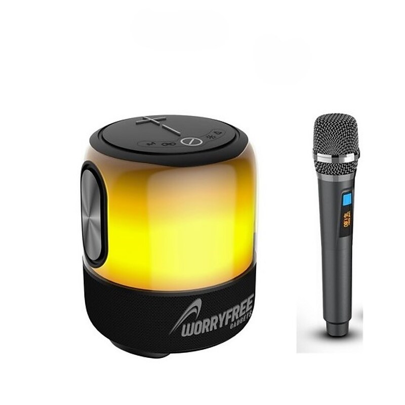 Worryfree Gadgets WSC-01 Wireless Bluetooth Portable Speaker with Microphone, Water Resistant, Black (WSC01-BLK) image 1