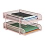 Mind Reader 2-Compartment Stackable Metal Tray, Pink (CSTACK2-PNK)~#|#~57BDE05B-E524-43BA-987FCD1EEC5FC15F_sc7