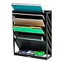 Mind Reader 5-Compartment Plastic Mountable Wall File, Black (WALLANCH-BLK)~#|#~57BE0A20-4E7E-4884-9D9C75FF46B9294B_sc7