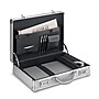 Solo New York Midtown Fifth Avenue Hard-Sided Aluminum Attache, Laptop Compatible, Titanium (AC100-10)~#|#~57BF98E7-F2AD-46B8-ACC1D76D32578407_sc7