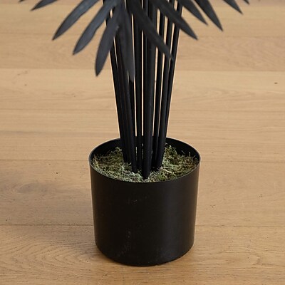 Nearly Natural Artificial Halloween Black Paradise Palm Tree, 6' - Thumbnail 5