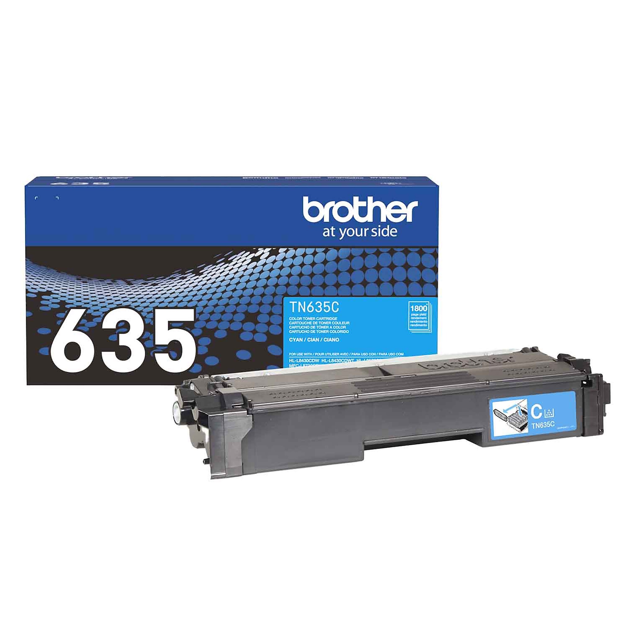 Brother TN635 Standard Yield Cyan Toner Cartridge, Prints Up to 1,800 Pages (TN635C) Sansujyuku sansujyuku.com