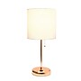 Creekwood Home Oslo 19.5" LED Table Lamp with USB Port, Rose Gold/White Shade (CWT-2013-RG)~#|#~57C20916-961D-42CB-AAF9A466CD334952_sc7