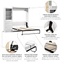 Bestar Nebula Queen Murphy Bed and Closet Organizer with Drawers (90W), White (25982-000017)~#|#~57C69007-6E23-46BB-8B8F2F5008D3A40B_sc7
