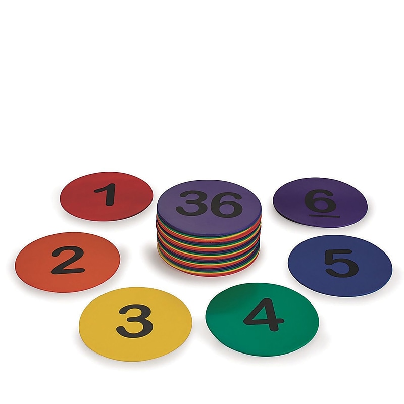 Spectrum Numbered Spot Markers, 5" (Set of 36) image 1