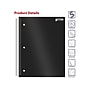 Better Office 5-Subject Subject Notebooks, 8.5" x 11", College Ruled, 200 Sheets, Black (25781)~#|#~57C78114-F66D-4AE7-877E51CE22F8A77B_sc7
