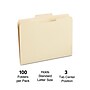 Staples 30% Recycled File Folders, 1/3-Cut Tab, Center Position, Letter Size, Manila, 100/Box (ST116780/116780)~#|#~57CA8AC7-46C5-4A06-BC3DE133236F5A55_sc7