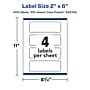 Avery Laser/Inkjet Rectangle Multipurpose Labels, 2" x 6", White, 400 Labels/Box (94242)~#|#~57CC2256-30CC-4A95-9E639A0CE20E72A2_sc7