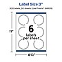 Avery Laser/Inkjet Starburst Waterproof Multipurpose Labels, 3"  Dia, White, 300/Box (94609)~#|#~57CC4585-2462-44C9-96439521E2D68759_sc7