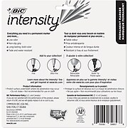 BIC Intensity Metallic Permanent Markers, Fine Tip, Assorted, 8/Pack (GMPMP81-AST)