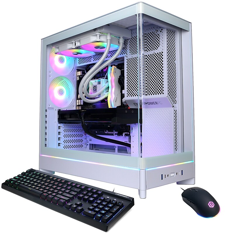 CyberPowerPC Gaming Desktop Computer, Intel Core i7-14700F, GeForce RTX 5070 Ti 16GB, 32GB RAM, 2TB SSD, Windows 11 Home image 1