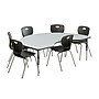 Correll Kidney Shaped Activity Table Set, 72" x 48", Height Adjustable, Gray Granite (AP1-A4872TFKID-15-09-09-6-18)~#|#~57D29FE5-C9DD-4C55-BF88C27137B84502_sc7