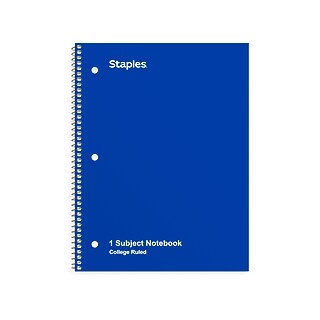 しおページ Staples 1-Subject Notebook, 8