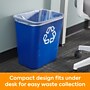 Coastwide Professional™ Plastic Indoor Recycling Container Without Lid, Blue Soft Molded Plastic, 7 Gallon (CW56432)~#|#~57DDFB0E-2203-4EEE-A85D9E08EA40A229_sc7
