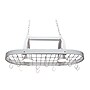 Elegant Designs White 2 Light LED Kitchen Pot Rack with Downlights (PR1000-WHT)~#|#~57DE6B20-EED7-4825-B537BF9AB21B9E5F_sc7