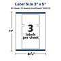 Avery Laser/Inkjet Multipurpose Labels, White, 3 Labels/Sheet, 10 Sheets/Pack (94213-WGP10)~#|#~57DFABD6-A89F-4728-9AE8120CF7A967E6_sc7