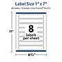 Avery TrueBlock Laser/Inkjet Rectangle Multipurpose Labels, 1" x 7", White, 80/Pack (94225)~#|#~57E1E34C-D7F5-47EB-B377A2B5502BDE40_sc7