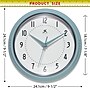 Infinity Instruments Round Retro Baby Blue Wall Clock, Aluminum, 9.5" (10940BB)~#|#~57E27D61-1022-431F-B4C56E4812955D57_sc7