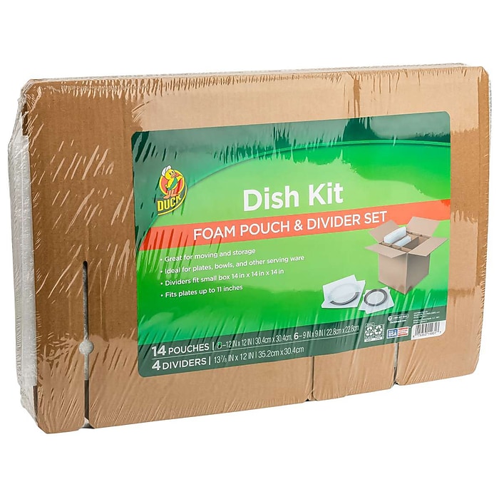 Duck Dish Moving Kit, White/Brown (287793) | Staples