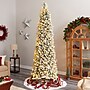 Nearly Natural 10-ft Slim Flocked Montreal Fir Artificial Christmas Tree with 800 Warm White LED Lights (T3314)~#|#~57EADF33-4A56-47F3-8958AD71F9BEAA06_sc7