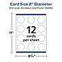 Avery Integrated Cards, 2" Dia., Glossy White, 600/Box (95268)~#|#~57EE140E-1181-4091-965A2ED904D002C7_sc7