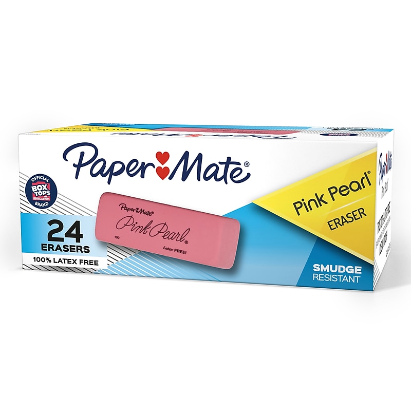 Paper Mate Pink Pearl Erasers, Pink, 24/Box (70520) image 1