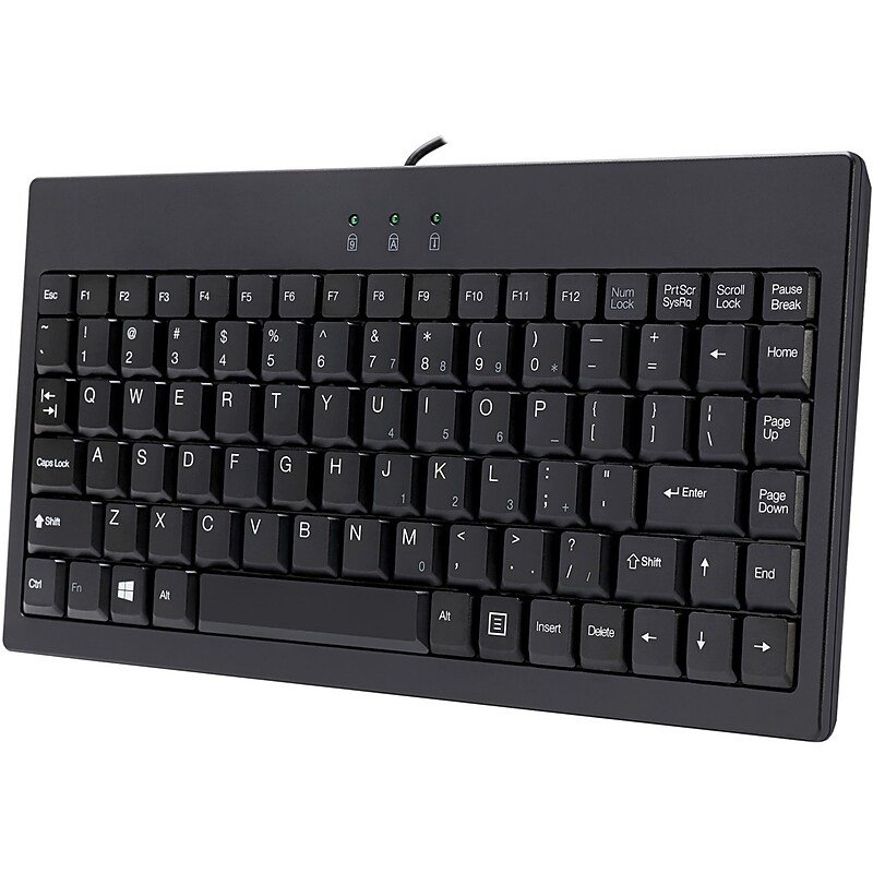 Adesso EasyTouch Mini Wired Keyboard, Black (AKB-110B) image 1