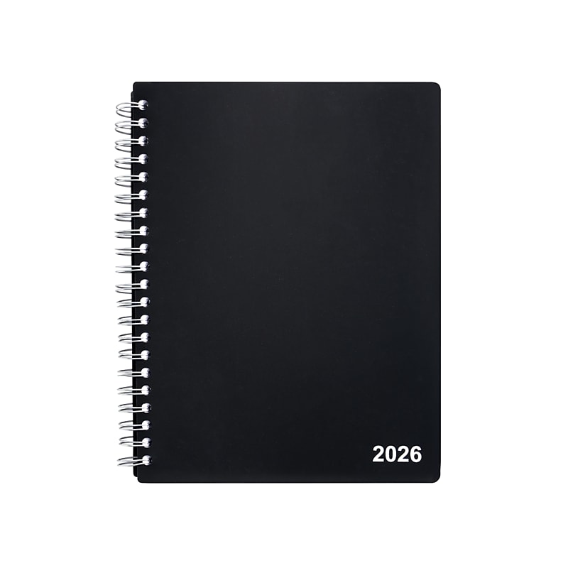 2026 Staples 8" x 11" Daily Appointment Book, Black (ST21487-26) image 1