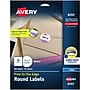 Avery Print-to-the-Edge Inkjet Round Labels, 1 1/2" Dia, White, 400 Labels/Pack (8293)~#|#~57F80A7A-ADF1-46D5-9C2E20E24C8A52D5_sc7