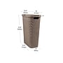 Mind Reader 10.57-Gallon Laundry Hamper with Lid, Plastic, Tan (40HAMP-BRNM)~#|#~57F8875B-D24E-47C0-AB54429AD9189E11_sc7