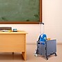 Dbest Stair Climber Quik Cart Swing Lid Four Swivel Wheeled Rolling Crate Teacher Utility, Sky Black (01-955)~#|#~57F920AE-3729-412A-88DE8FF67DAAE645_sc7