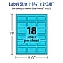 Avery Printable Rectangle Multipurpose Labels, 1-1/4" x 2-3/8", Bright Blue, 360/Pack (94227)~#|#~57FE77EC-C1EC-4FEC-BA2C55F6D2656072_sc7