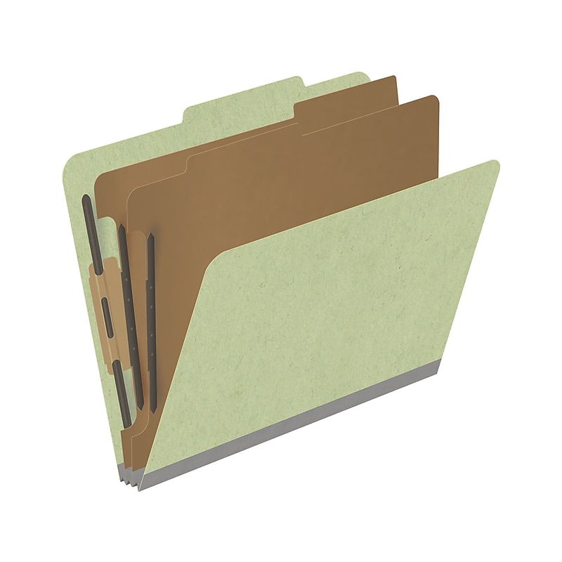 Medical Arts Press Pressboard Classification Folder, 2 Dividers, 2" Expansion, Letter Size, Peridot Green, 10/Box image 1