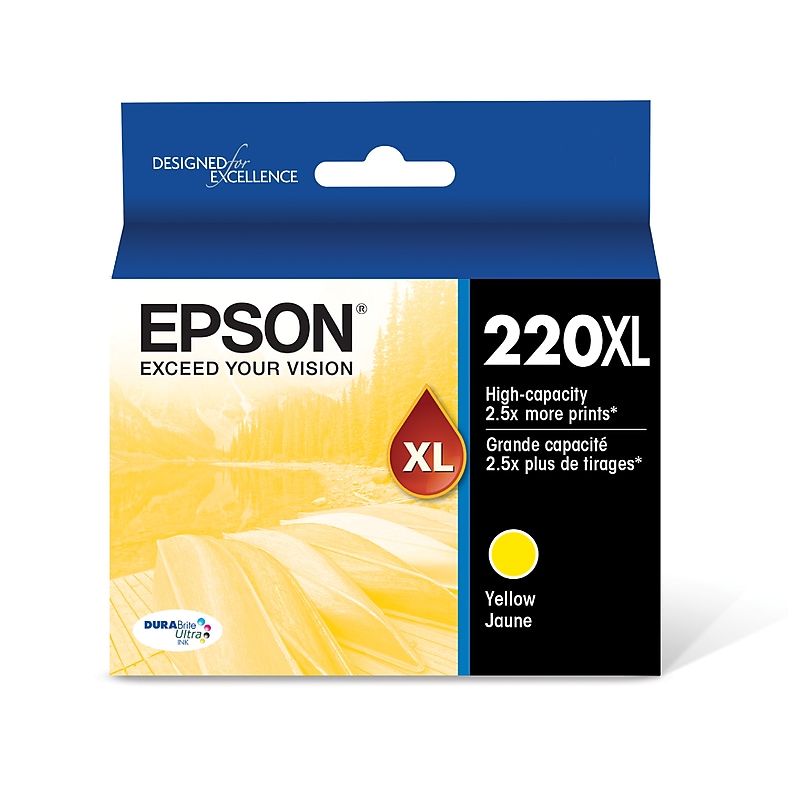 Epson T220XL Yellow High Yield Ink Cartridge   (T220XL420-S) image 1