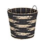 Household Essentials Puddle Cattail/Paper Storage Basket, Black/Light Beige (ML-6750)~#|#~580E2B61-A5E1-4767-8737C2A267C4DB6D_sc7