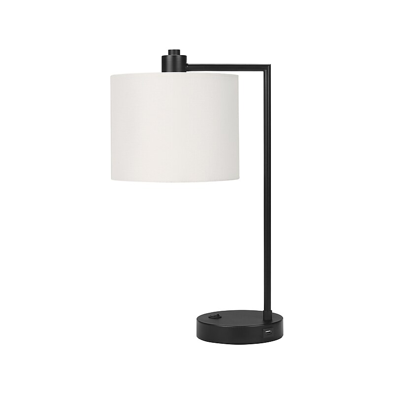 Monarch Specialties Inc. Incandescent Table Lamp, Matte Black/Ivory (I 9646) image 1