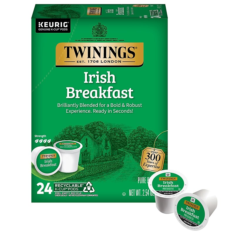 Twinings Irish Breakfast Black Tea, Keurig® K-Cup® Pods, 24/Box (TNA87303) image 1
