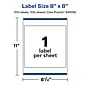 Avery Laser/Inkjet Waterproof Square Labels, 8" x 8", White, 100 Labels/Box (94108)~#|#~58171502-D61C-442D-B63A6D5D349FE25E_sc7