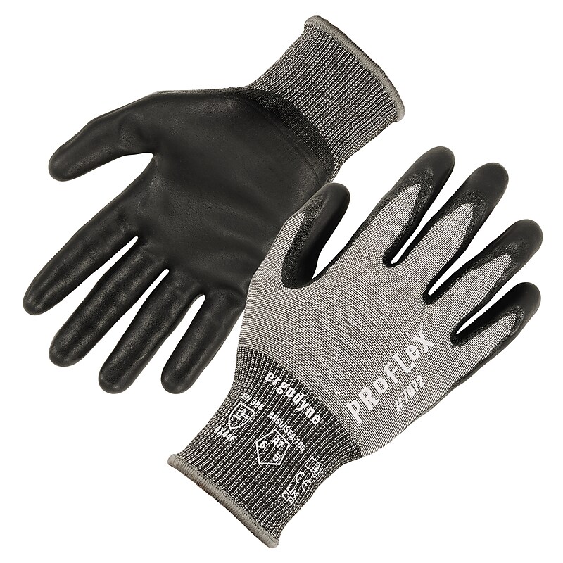 Ergodyne ProFlex 7072 Nitrile Coated Cut-Resistant Gloves, ANSI A7, Gray, XL, 1 Pair (10315) image 1