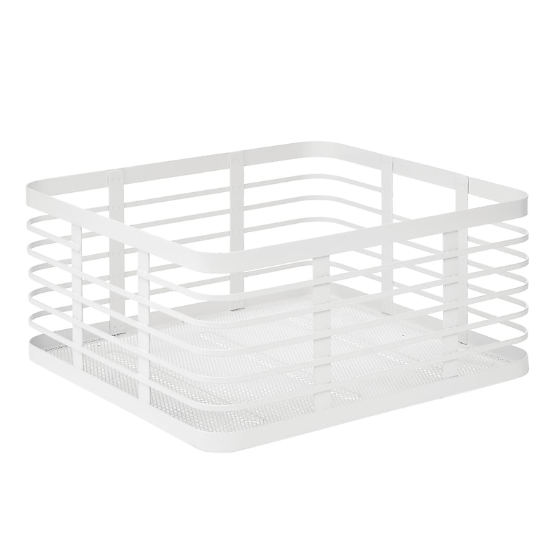 mDesign Steel Organizer, Matte White (25933) image 1